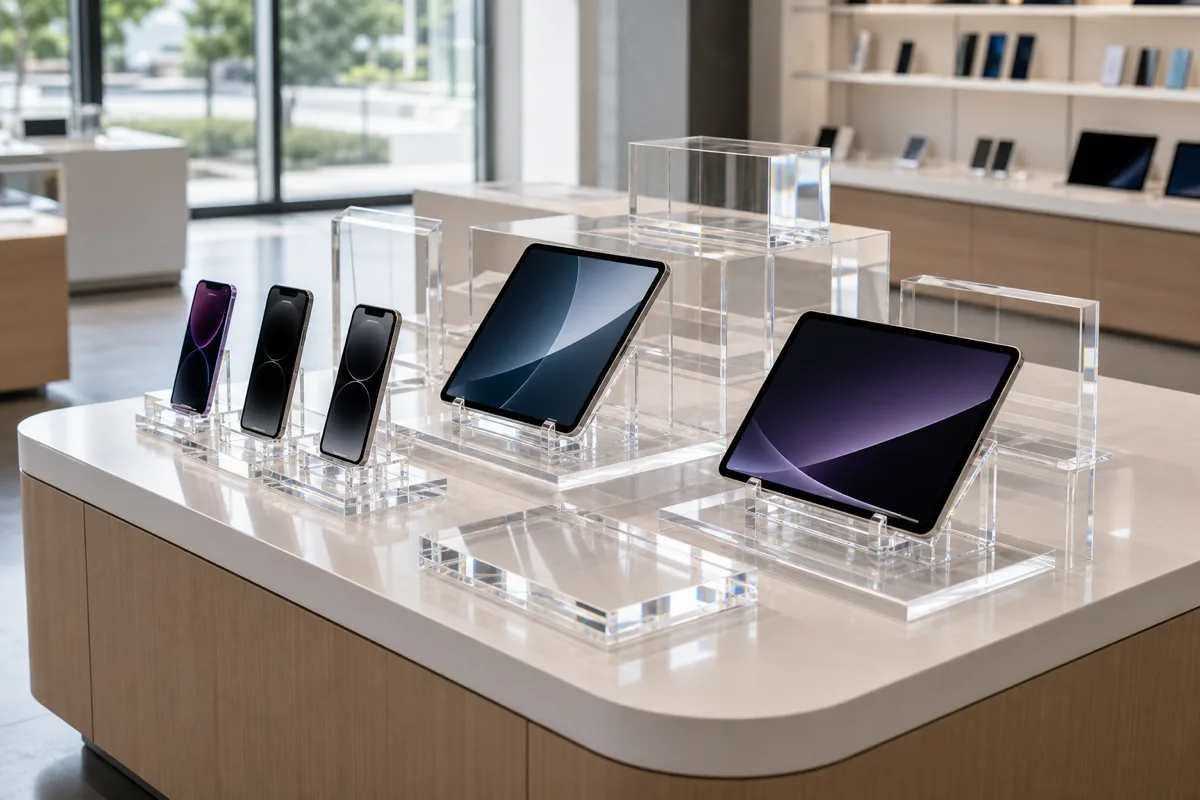 Electronics Brand Managers — typical acrylic display use case