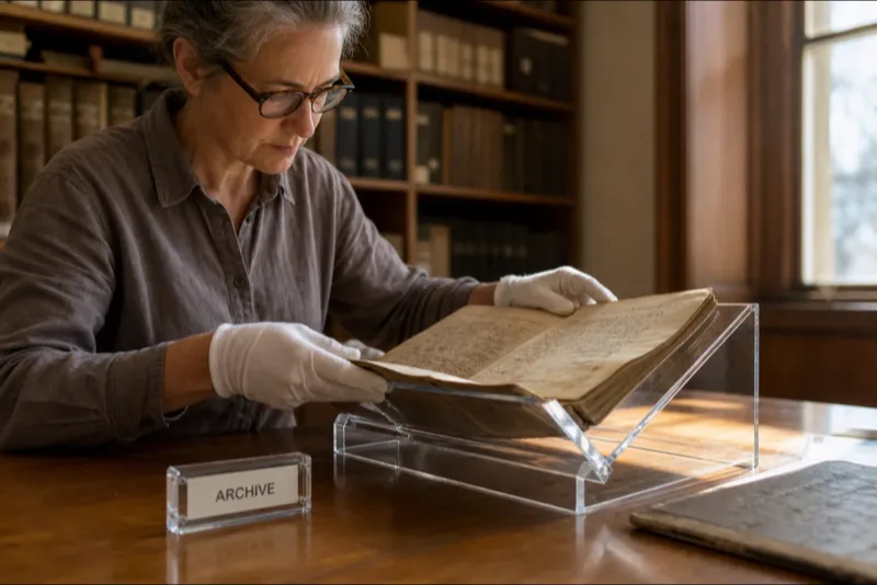 Archives, Libraries & Heritage Sites — typical acrylic museum display use case
