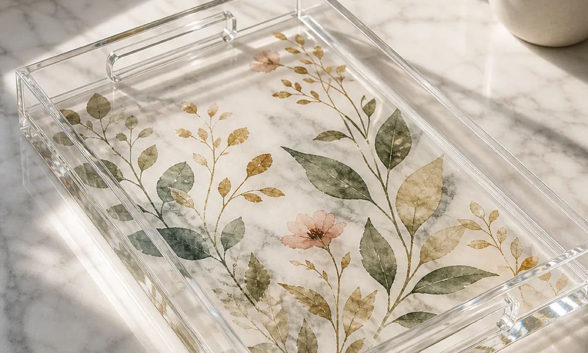 520 Bespoke Printed Acrylic Trays for a Luxury Fragrance House