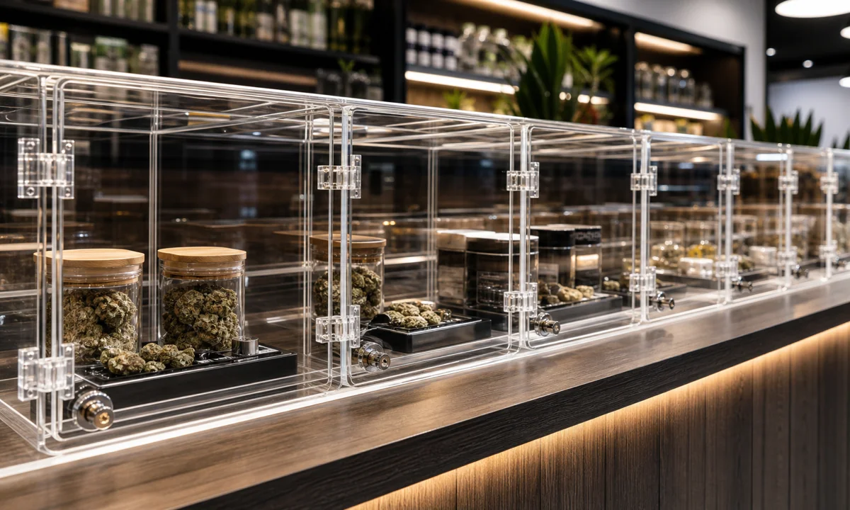 96 Locking Cannabis Display Cases for a 12-Store Multi-State Chain