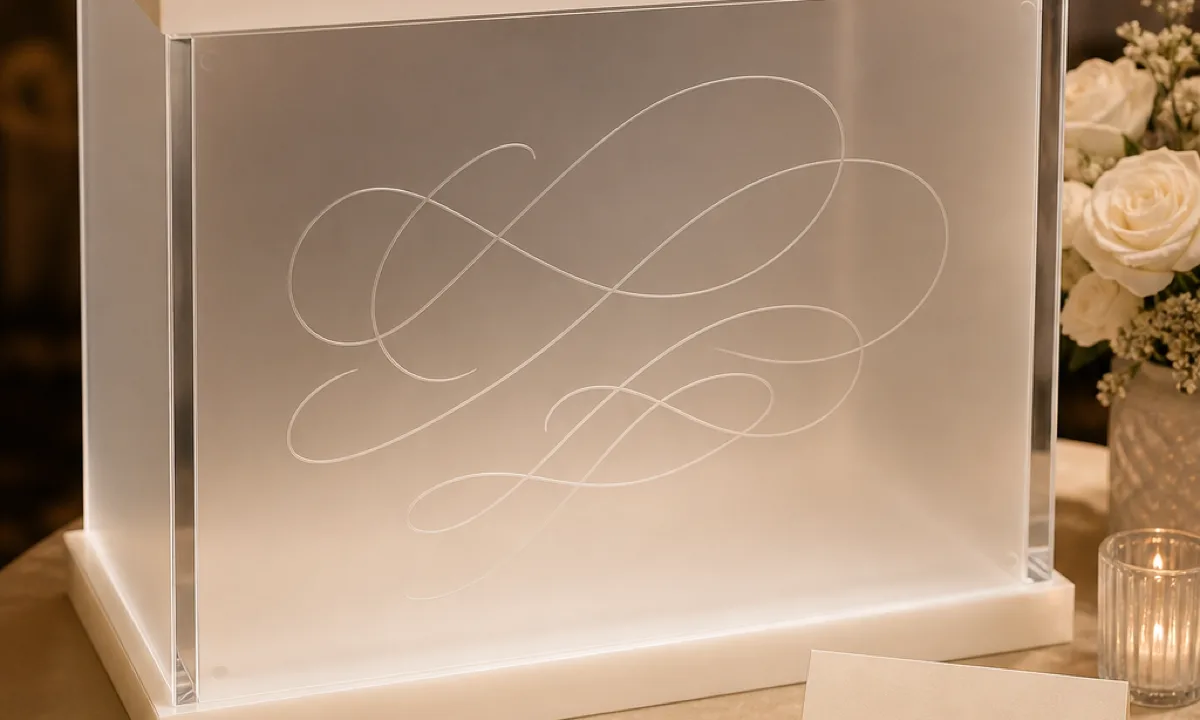 100 Acrylic Wedding Card Boxes Built as a Reorder Program