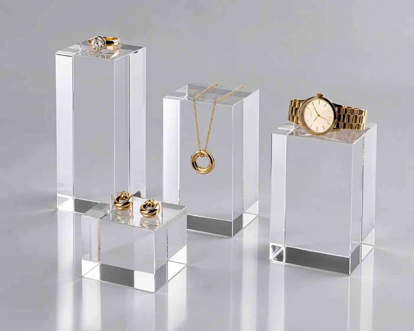Jewelry Window Pedestal Set