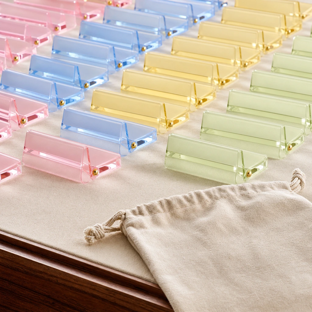 DTC 4-Color Pastel Launch Build — custom acrylic mahjong rack-and-pusher project