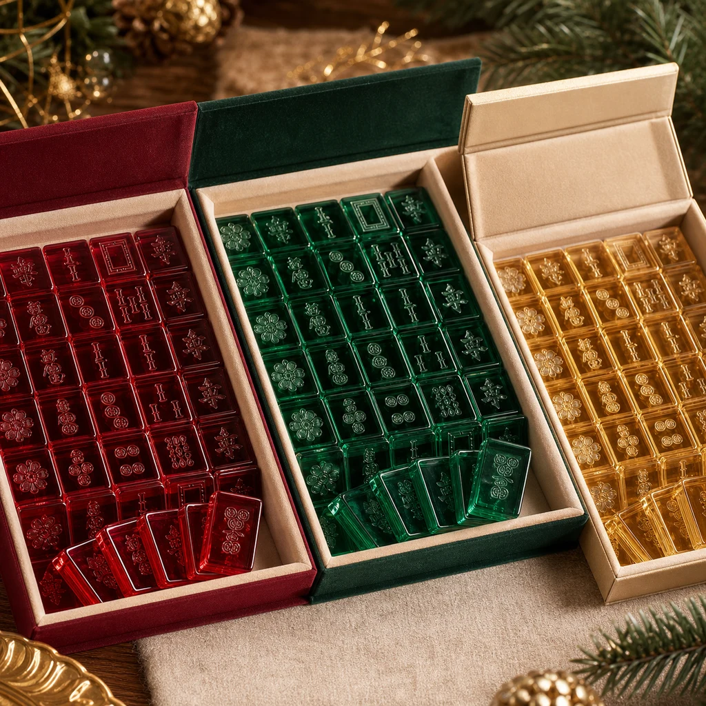 DTC Holiday Capsule Build — custom acrylic mahjong tile set project