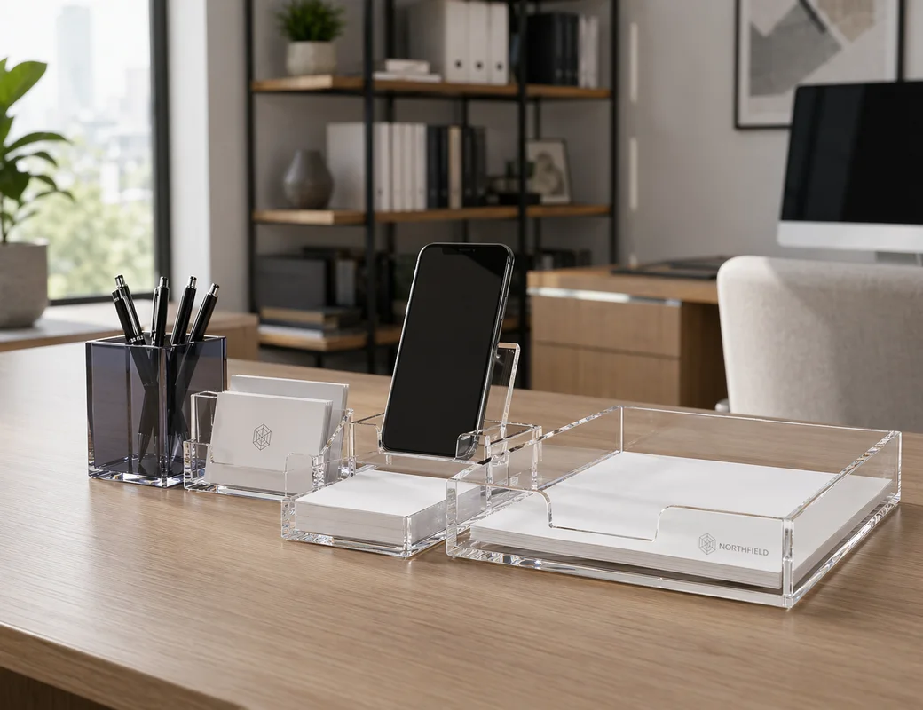 Custom acrylic desk organizers