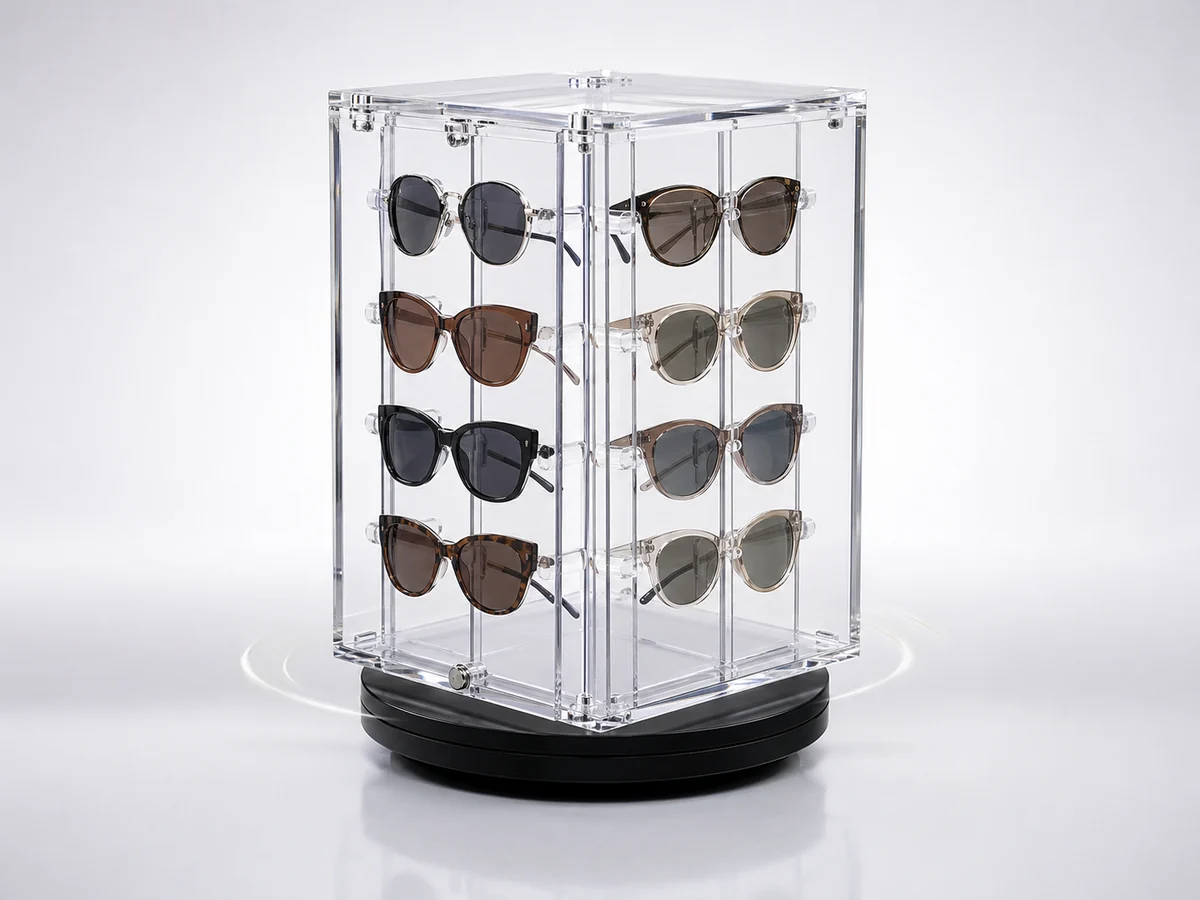 Rotating / Spinner Cases — acrylic countertop display case format