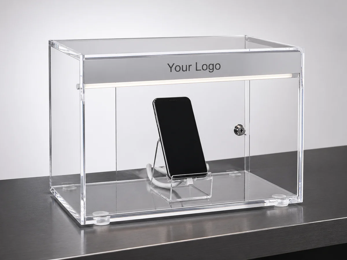 Electronics & Accessory Retail — acrylic countertop display case use case
