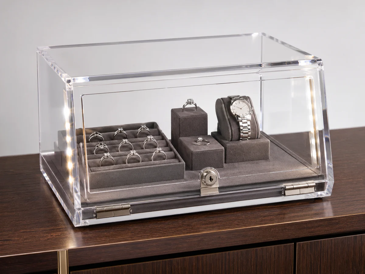 Jewelry & Watch Counter Cases — acrylic countertop display case use case