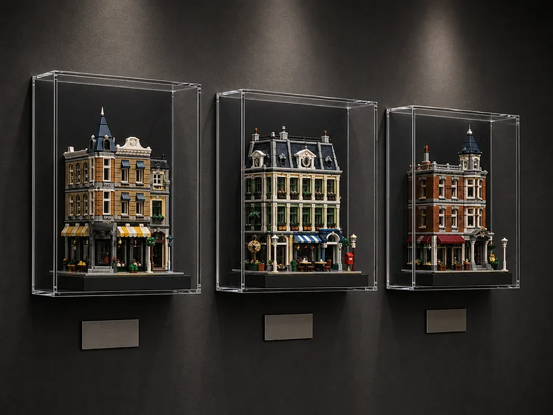 Modular Building Wall Display — custom LEGO acrylic display case project