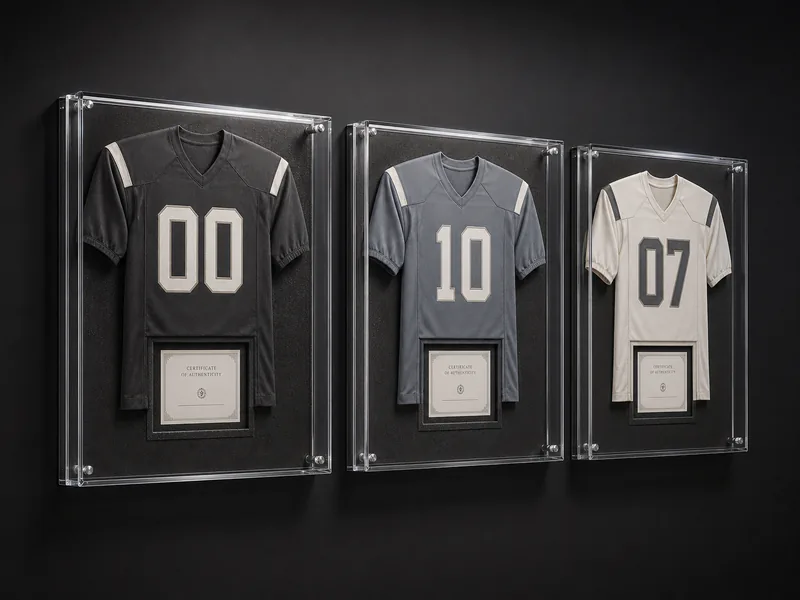Adult Football Jersey Cases (Wall-Mount) — custom sports memorabilia display case project