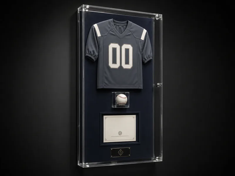 Multi-Piece Auction Memorabilia Cases — custom sports memorabilia display case project