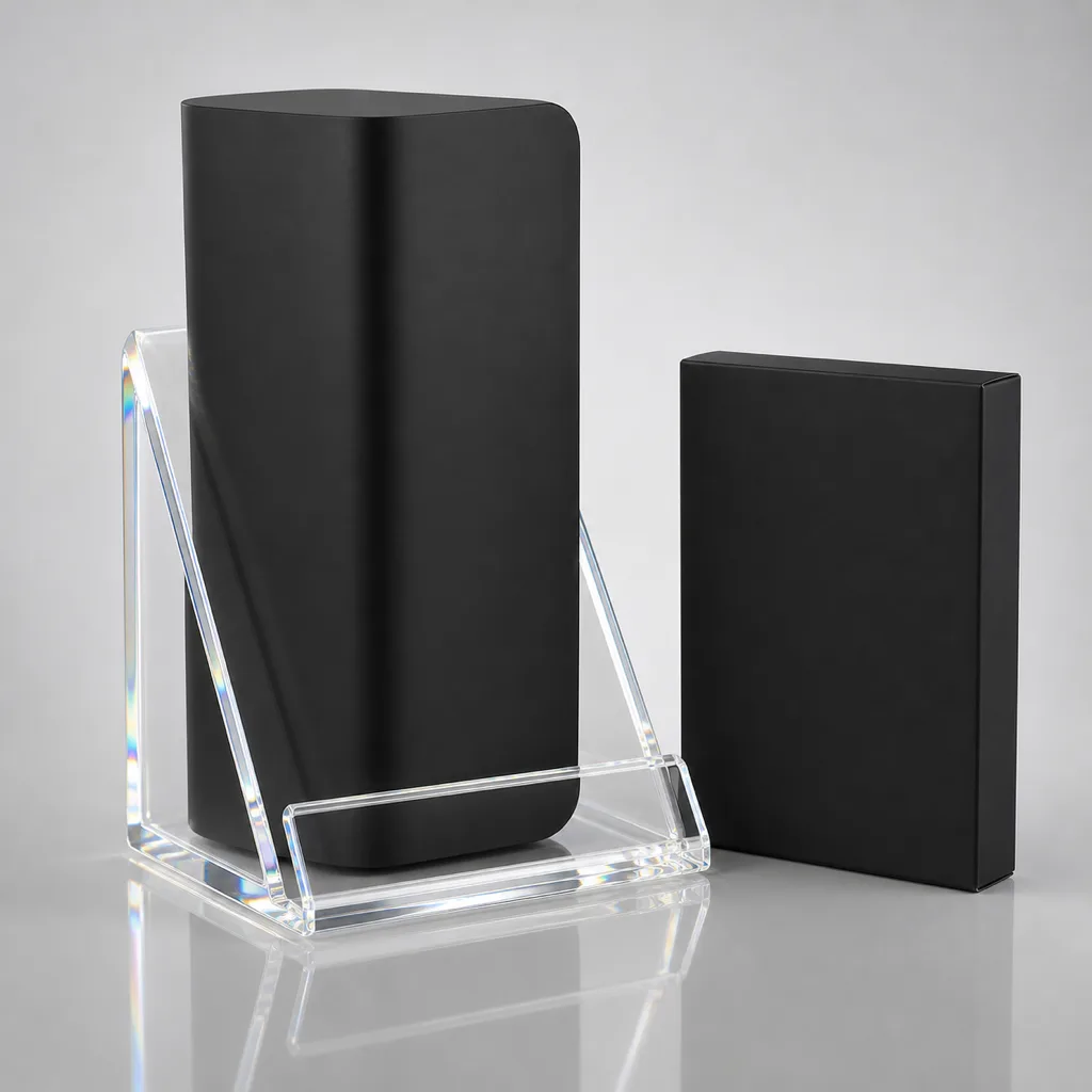 Console Stand + Boxed Game Display — custom video game acrylic display case project